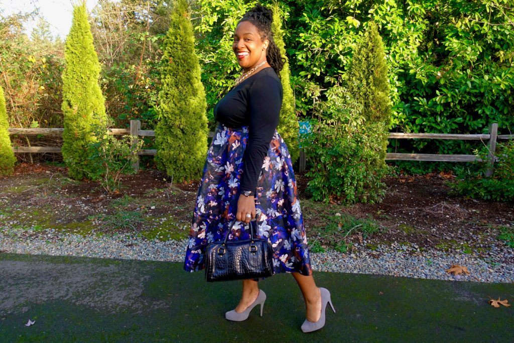 Eloquii Eloquii Leather Print Midi