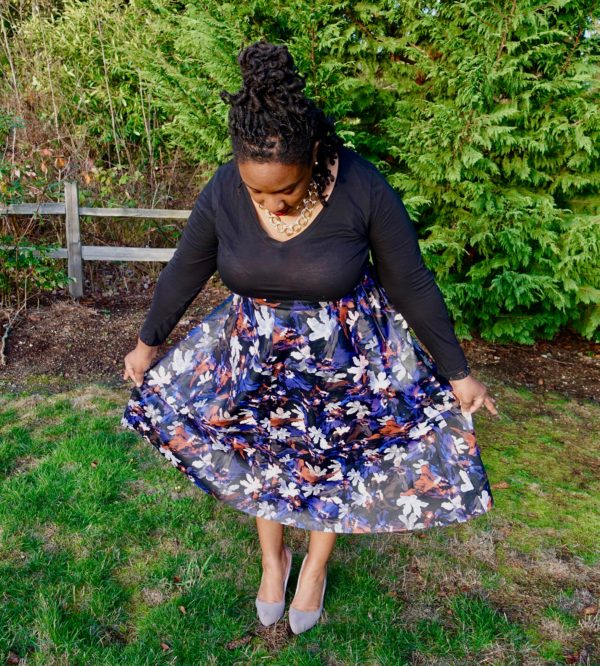 Eloquii Eloquii Leather Print Midi Skirt