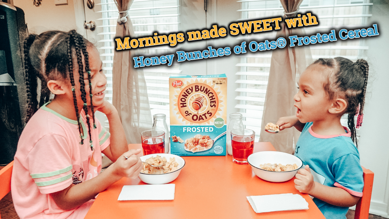 Mornings made SWEET with Honey Bunches of Oats® Frosted Cereal!
